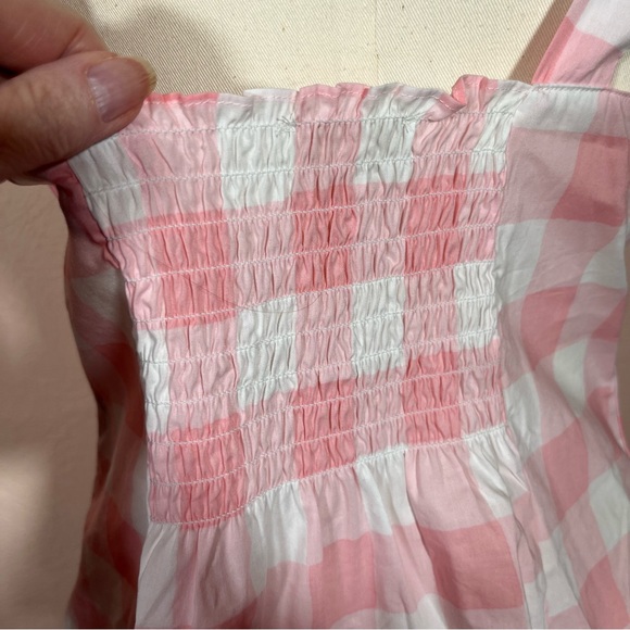Kate Spade Dream a Little Dream Pink White Gingham Check Camisole Bow top NEW - Picture 6 of 17